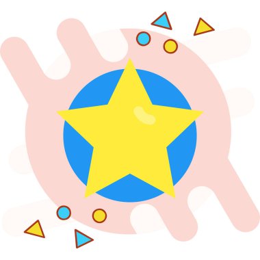 Güneş ikonu vektör illüstrasyonlu yıldız