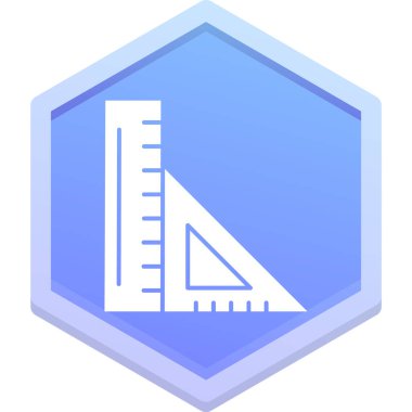 cetvel simgesinin vektör illüstrasyonu