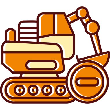 Bir traktörün vektör çizimi