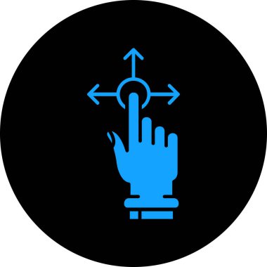 Sihirli değnek simgesi ile el, basit vektör illüstrasyonu