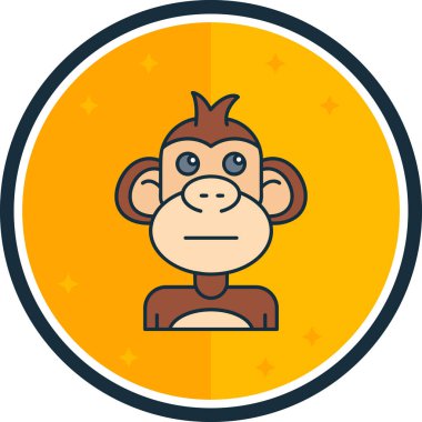 maymun simgesi vektör illüstrasyonu