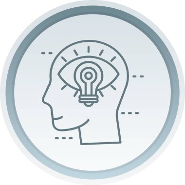 Beyaz arkaplan, vektör, illüstrasyon üzerinde izole edilmiş düz fikir simgesi