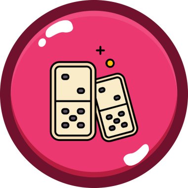 zar. Web simgesi basit illüstrasyon