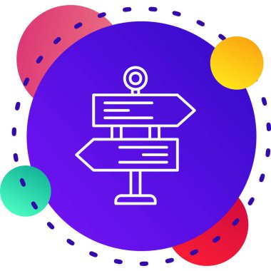 Beyaz arkaplanda renk çizgisi simgesi izole edildi. İşaret sembolü işareti. Rastgele dinamik şekilleri daire içine al. vektör illüstrasyonu