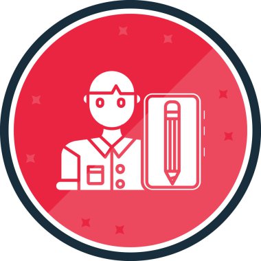 Dizüstü bilgisayarı olan bir adamın vektör çizimi