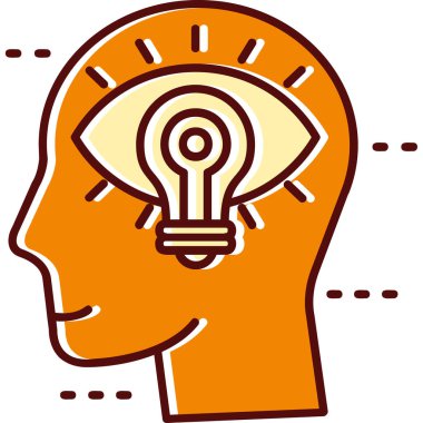 Bir fikrim var. Web simgesi basit illüstrasyon