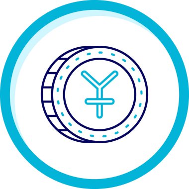 Mavi bir simgenin vektör illüstrasyonu