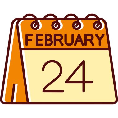 Şubat 24 - günlük takvim - Şubat takvim simgesi