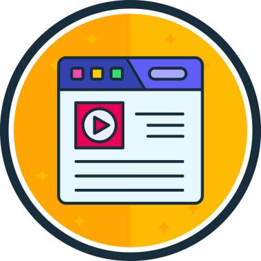 çevrimiçi film vektör simgesi