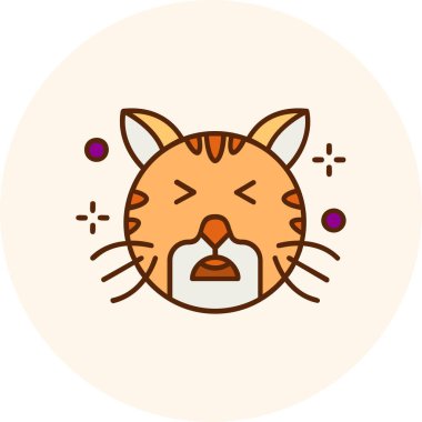 kedi simgesi vektör illüstrasyonu