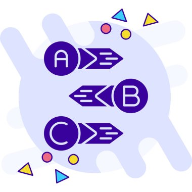 Oklar web simgesi vektör illüstrasyonu