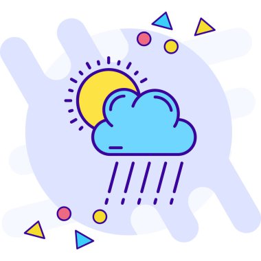 Bulut. Web simgesi basit illüstrasyon