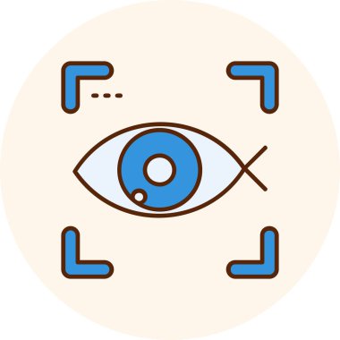 Göz simgesi, vektör illüstrasyonu