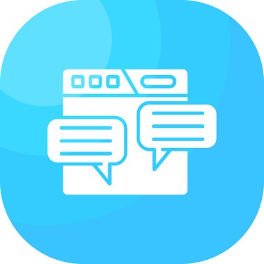 Konuş. Web simgesi basit illüstrasyon