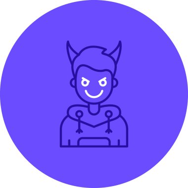 Şeytan. Web simgesi basit illüstrasyon