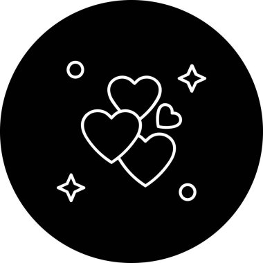 Siyah arkaplanı olan bir kalbin vektör çizimi