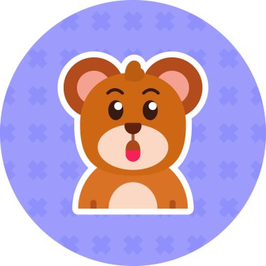 Ayı. Web simgesi basit illüstrasyon