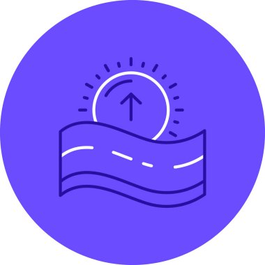 Bir tekne simgesinin vektör illüstrasyonu