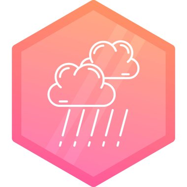 Yağmur. Web simgesi basit illüstrasyon