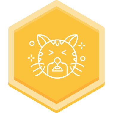 Kedi. Web simgesi basit illüstrasyon