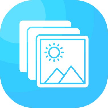 Bir resim simgesinin vektör illüstrasyonu