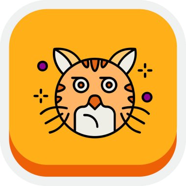 Kedi yüzlü kedi yüzünün vektör çizimi