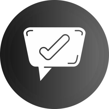 İşaret simgesini işaretle. İşaretleme sembolü. İşaretleme işareti. Modern ui web sitesi navigasyonlu gri düz daire tuşu. vektör