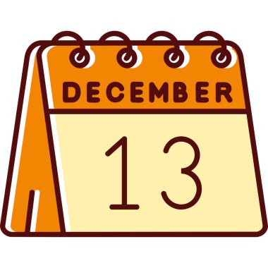 Aralık takvimi simgesi, vektör tasarımı