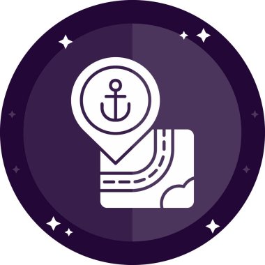 Bir çapa simgesinin vektör illüstrasyonu