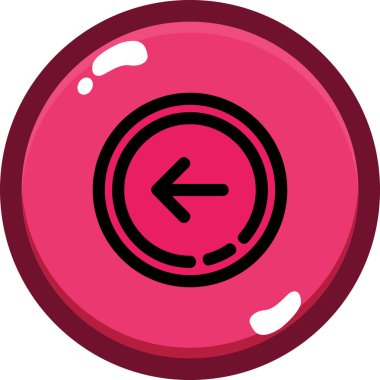 Yuvarlak düğmeli kırmızı düğmenin vektör çizimi