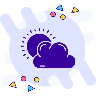 Bulut simgesi vektör illüstrasyonu