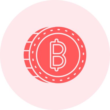 Bitcoin simgesi, vektör çizimi