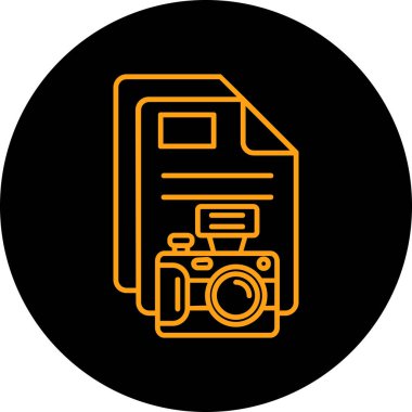 Resim Neon siyah çizgi, basit vektör illüstrasyonu