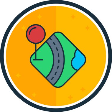 Yol işaretinin vektör illüstrasyonu