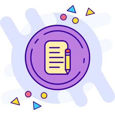 Kalem. Web simgesi basit illüstrasyon