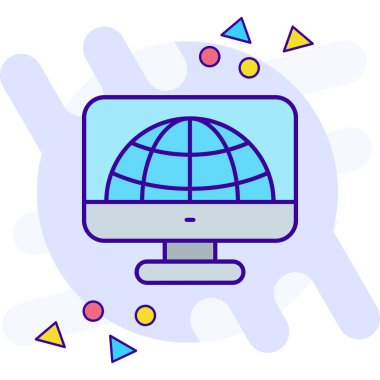 bilgisayar fare simgesi ile doldurulmuş - ana hat biçimi