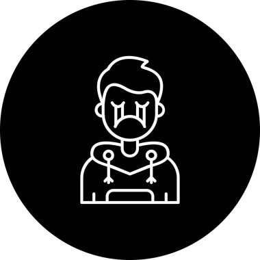 Maskeli bir adamın vektör çizimi