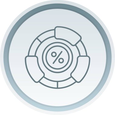 Benzersiz yüzdelik çizelge çizelgesi vektör simgesi