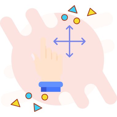 Oklu el ve imleç vektör illüstrasyon tasarımı