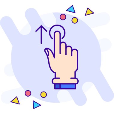 Parmak parmak simgesini tıkla - taslak biçimi