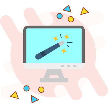 Bilgisayar ve tablet simgesinin vektör çizimi