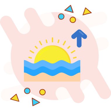 Yaz kategorisinde plaj güneşi simgesi