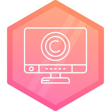 Modern bilgisayar simgesinin vektör illüstrasyonu