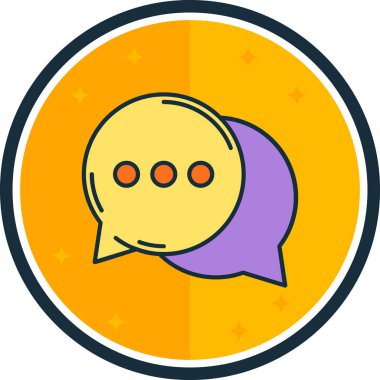 Konuşma balonu. Basit resimleme