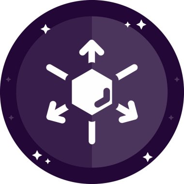 Bir yıldız simgesinin vektör illüstrasyonu