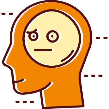 Beyin. Web simgesi basit illüstrasyon