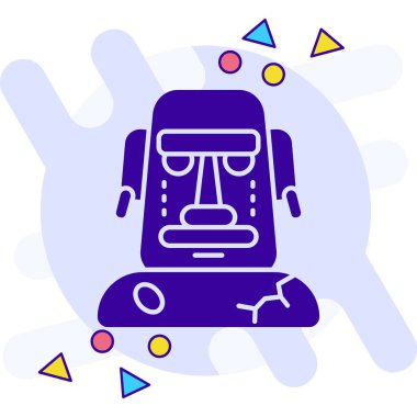 Robot yapay zeka ikonu vektör çizimi çizimi.