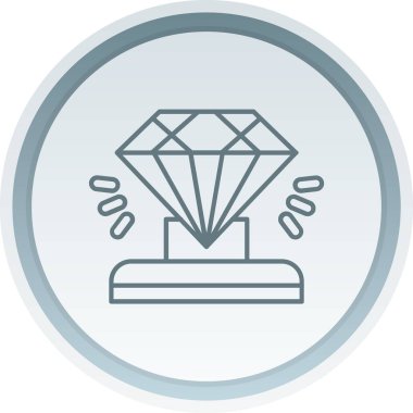 Elmas. Web simgesi basit illüstrasyon