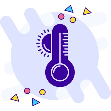 Termometre. Basit simge vektör illüstrasyonu