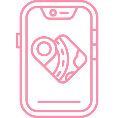 Akıllı telefon simgesinin vektör illüstrasyonu